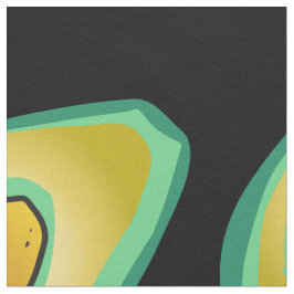 Zwart-groen avocado-patroon stof