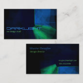 Zwart-groen-blauw Abstract minimalistisch ontwerp Visitekaartje (Voorkant / Achterkant)