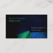 Zwart-groen-blauw Abstract minimalistisch ontwerp Visitekaartje (Achterkant)