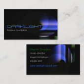 Zwart-groen-blauw Abstract modern generiek Visitekaartje (Voorkant / Achterkant)