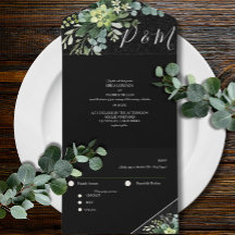 Zwart Groen Bloemen Eucalyptus Minimalistisch Scri