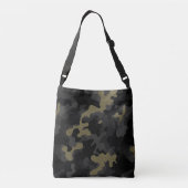Zwart Groen Camo Urban Cargo Realistisch Crossbody Tas (Achterkant)