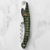 Zwart Groen Cool Buffalo Lumberjack Plaid Patroon Kurkentrekker (Voorkant)