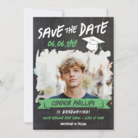 Zwart Groen Cool Chalk Foto Afstuderen