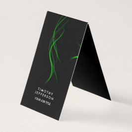 Zwart Groen Curves Elegant Modern Visitekaartje