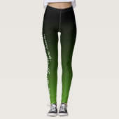 Zwart & Groen "Elke wilde kan dansen" Jane Austen Leggings (Voorkant)