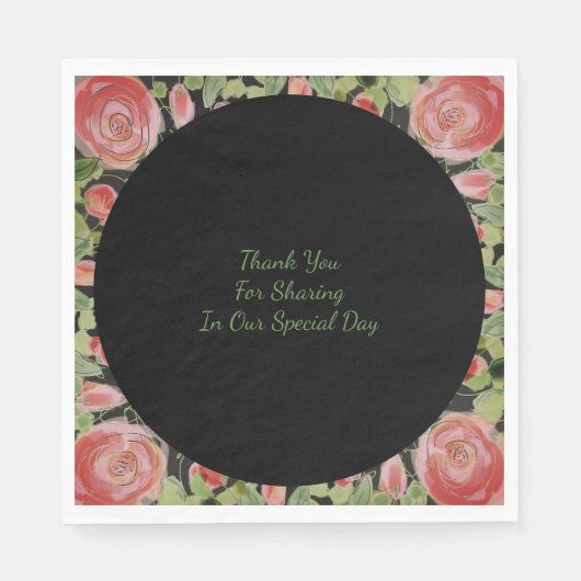 Zwart Groen en Bourgogne Servet (Voorkant)