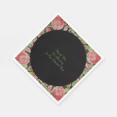 Zwart Groen en Bourgogne Servet (Hoek)