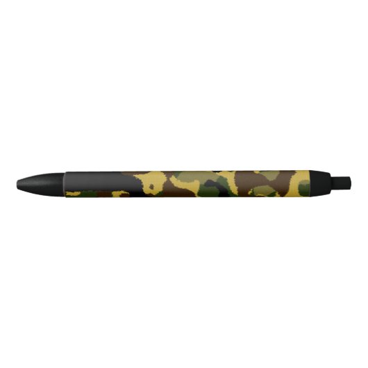 Zwart, groen en bruin camouflage zwarte inkt pen (Voorkant)