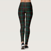 Zwart Groen en Rood Tartan Schotse Ruit Leggings (Achterkant)
