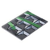 Zwart, groen en zwart gecontroleerd behang notitieboek (Linkerzijde)