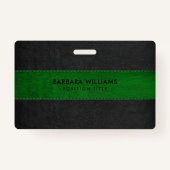 Zwart & Groen Faux leer Badge (Achterkant)
