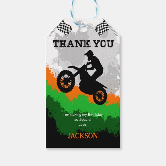 Zwart & Groen Fietscadeau Labels Cadeaulabel (Voorkant)