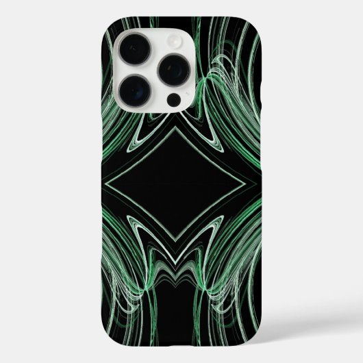 Zwart & Groen  Fractal-aanpassingen voor alle geva Case-Mate iPhone Case (Achterkant)