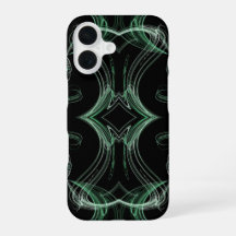 Zwart & Groen Fractal telefoonhoesje