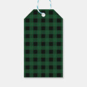 Zwart & Groen Geruit Buffalo Checker Patroon Moder Cadeaulabel (Achterkant)