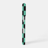 Zwart Groen Geruit Checkerboard Anime Style iPhone 16 Hoesje (Rechterkant)