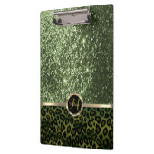 zwart-groen Glitter Design Cliboard Klembord (Links)