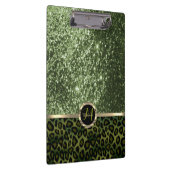 zwart-groen Glitter Design Cliboard Klembord (Rechts)