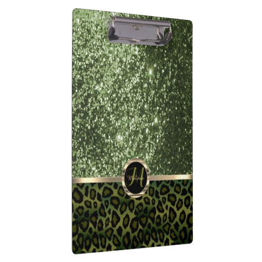  zwart-groen Glitter Design Cliboard Klembord (Rechts)