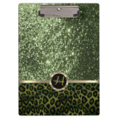  zwart-groen Glitter Design Cliboard Klembord (Voorkant)
