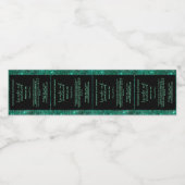 Zwart & Groen Glitter Parfum Roller Flessenetiket Waterfles Etiket (Enkel label)