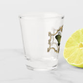 Zwart & Groen Gotische Vlinder Shot Glas (Links)