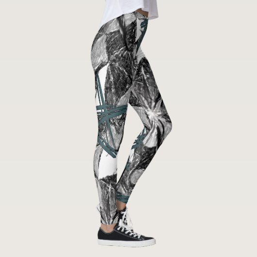zwart groen grijs leggings lang tiener (Rechts)