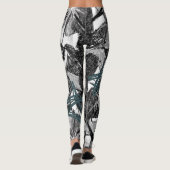 zwart groen grijs leggings lang tiener (Achterkant)