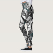 zwart groen grijs leggings lang tiener (Links)