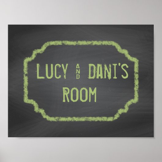 Zwart-groen karton-roommuurkunst poster (Voorkant)