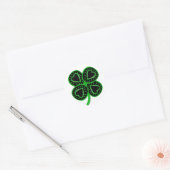 Zwart Groen Klaver Hart St Patty's Day Sticker (Envelop)