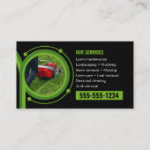 Zwart Groen Landscaping Maaien Grasonderhoud Visitekaartje (Achterkant)