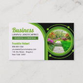 Zwart Groen Landscaping Maaien Grasonderhoud Visitekaartje (Voorkant)