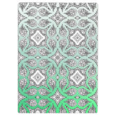 Zwart-groen Mandala Zen Persoonlijk Klembord (Achterkant)