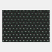 Zwart Groen Modern Dear Antlers Monogrammed Inpakpapier Vel (Voorkant)