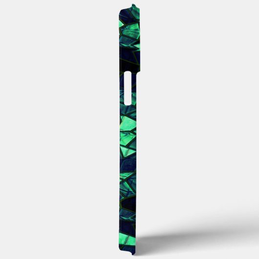 Zwart groen mozaïek met gedeeltelijk verwijderde k Case-Mate iPhone case (Achterkant / Rechts)