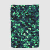 Zwart groen mozaïek met gedeeltelijk verwijderde k golfhanddoek (Voorkant)
