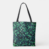 Zwart groen mozaïek met gedeeltelijk verwijderde k tote bag (Achterkant)