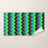 Zwart Groen Ombre Chevrons Badhanddoek Set Bad Handdoek (Handdoek)