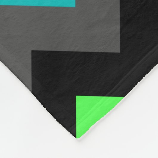 Zwart Groen Ombre Chevrons Groot Fleece Deken (Hoek)