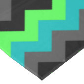Zwart Groen Ombre Chevrons groot tafelkleed (Gekanteld)