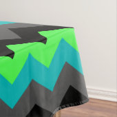 Zwart Groen Ombre Chevrons groot tafelkleed (Voorbeeld)
