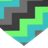 Zwart Groen Ombre Chevrons Klein Tafelkleed (Gekanteld)