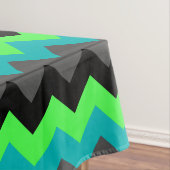 Zwart Groen Ombre Chevrons Klein Tafelkleed (Voorbeeld)