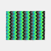 Zwart Groen Ombre Chevrons Kleine Fleece Deken (Voorkant (Horizontaal))