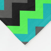 Zwart Groen Ombre Chevrons Kleine Fleece Deken (Hoek)