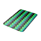 Zwart Groen Ombre Chevrons Medium Badmat (Gekanteld)