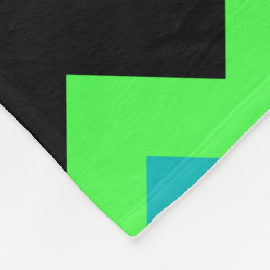 Zwart Groen Ombre Chevrons Medium Fleece Deken (Hoek)
