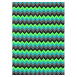 Zwart groen ombre chevrons medium tafelkleed